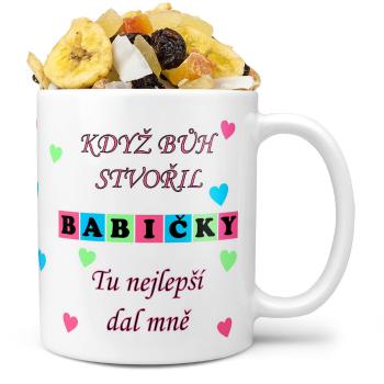 Hrnek Když bůh stvořil babičky (Náplň hrníčku: Tropická směs)