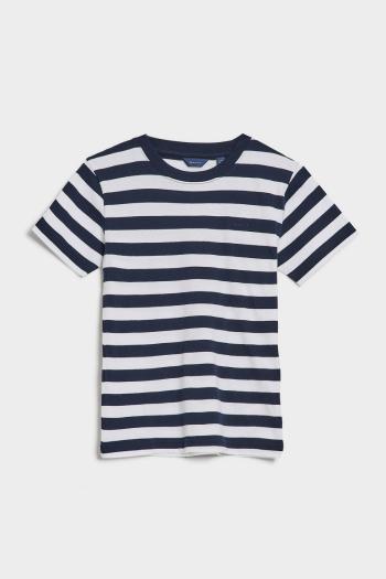 TRIČKO GANT RELAXED STRIPED T-SHIRT CLASSIC BLUE