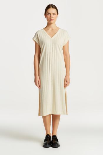 ŠATY GANT LINEN RIB SLEEVELESS V-NECK DRESS LINEN