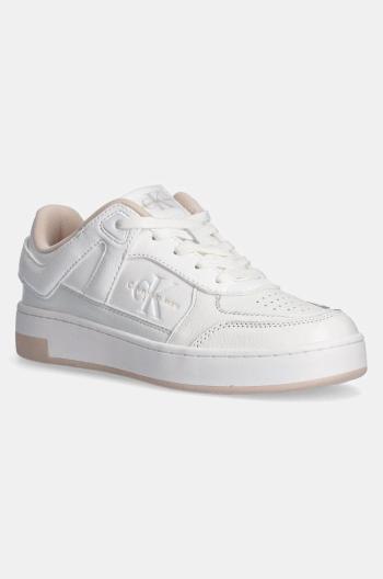 Sneakers boty Calvin Klein Jeans BASKET CUPSOLE LOW MIX bílá barva, YW0YW01650