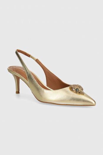 Kožené lodičky Kurt Geiger London Belgravia Sling Back zlatá barva, 9786961109