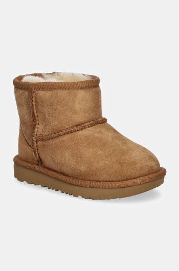 Dětské semišové sněhule UGG CLASSIC MINI II hnědá barva, 1017715T