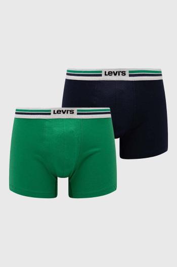 Boxerky Levi's 2-pack pánské, zelená barva