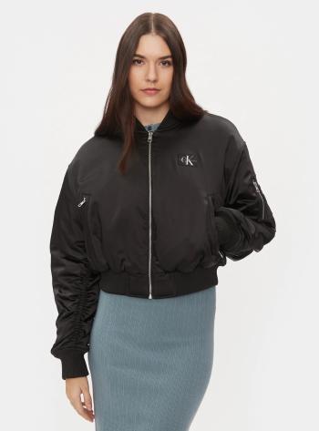 Calvin Klein dámský saténový černý bomber - L (BEH)