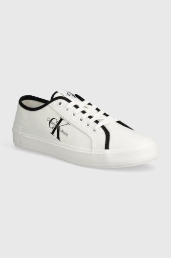 Tenisky Calvin Klein Jeans SKATER VULCANIZED LOW CS ML MR dámské, bílá barva, YW0YW01453