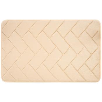 Covoraș de baie, cu spună cu memorie, Parchet,bej, 50 x 80 cm, 50 x 80 cm