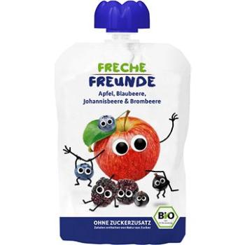 Freche Freunde BIO Kapsička Jablko, borůvka, černý rybíz a ostružina 100 g (4260249147126)