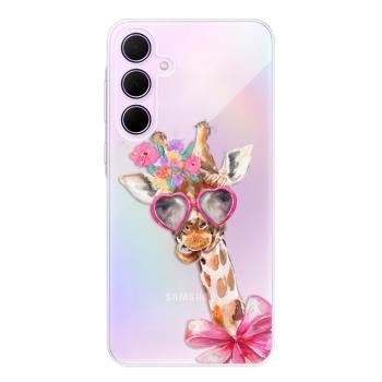 Odolné silikonové pouzdro iSaprio - Lady Giraffe - Samsung Galaxy A35 5G