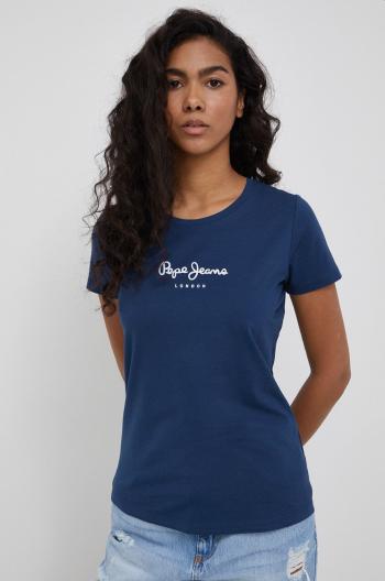 Tričko Pepe Jeans New Virginia Ss N dámský, tmavomodrá barva