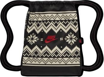 Nike Heritage Holiday Drawstring Bag Taška na šňůrku Black/White Fair Isle