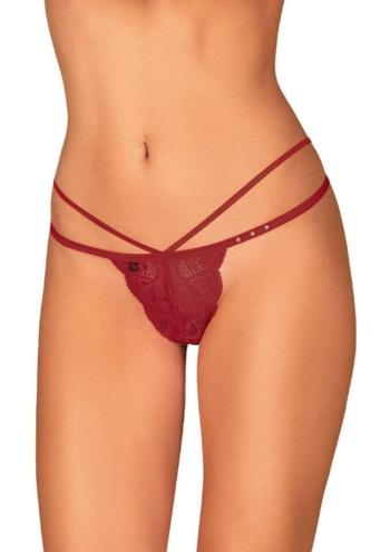 Dámská tanga Obsessive Ivetta L/XL Bordó