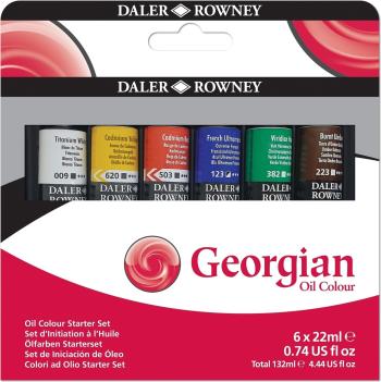 Daler Rowney Georgian Olajfestékek készlete 6 x 22 ml