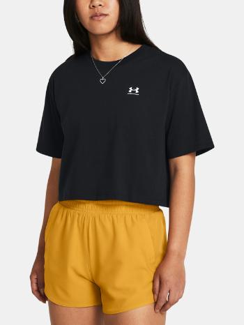 Under Armour UA Boxy Crop Logo SS Triko Černá