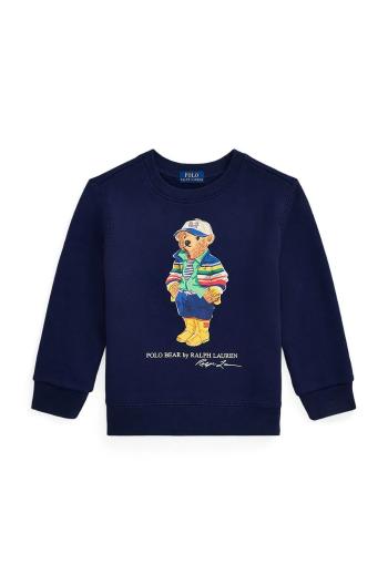 Dětská mikina Polo Ralph Lauren tmavomodrá barva, s potiskem, 322975028001