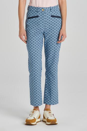 KALHOTY GANT SLIM MONOGRAM JACQUARD PANTS SALTY SEA