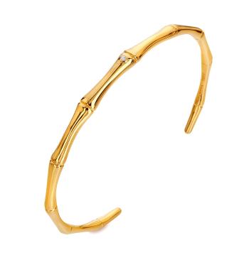 Hot Diamonds Pevný pozlacený náramek s diamantem Golden Edit Hope DC220