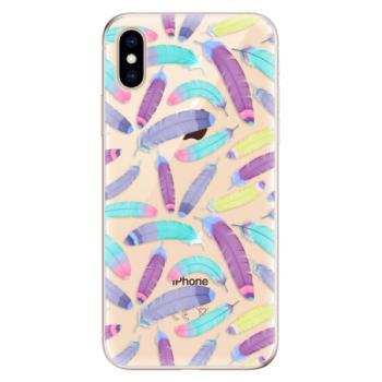 Odolné silikonové pouzdro iSaprio - Feather Pattern 01 - iPhone XS