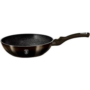 BERLINGERHAUS Pánev Wok s mramorovým povrchem 28 cm Shiny Black Collection (BH-6610)