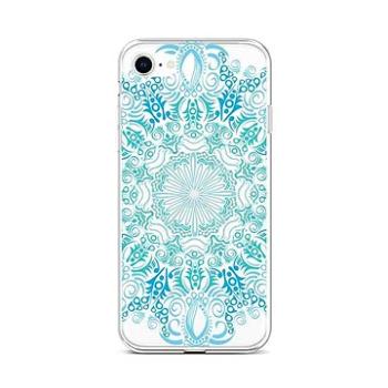 TopQ Kryt iPhone SE 2022 silikon Blue Mandala 73982 (Sun-73982)