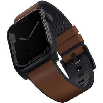 Uniq Straden voděodolný kožený řemínek pro Apple Watch 42/44/45/Ultra 49mm hnědý (UNIQ-45MM-STRABWN)