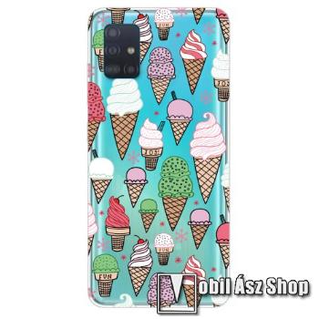 Szilikon védő tok / hátlap - FAGYLALT MINTÁS - SAMSUNG Galaxy A71 (SM-A715F)