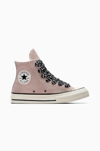 Semišové tenisky Converse Chuck 70 Suede hnědá barva, A08303C