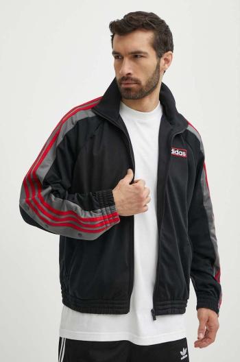 Mikina adidas Originals pánská, černá barva, vzorovaná, IR7990