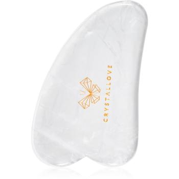 Crystallove Clear Quartz Gua Sha masážní pomůcka 1 ks