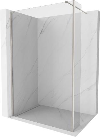 MEXEN/S Kioto Sprchová zástěna WALK-IN 95 x 40 cm, transparent, nikl kartáčovaná 800-095-212-97-00-040