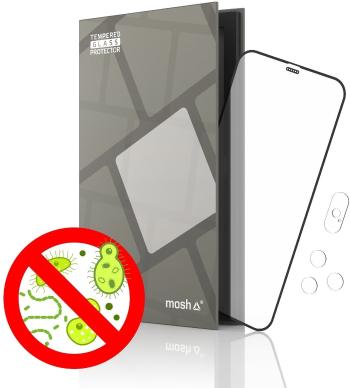 Üvegfólia Tempered Glass Protector Antibacterial iPhone X / Xs / 11 Pro üvegfólia - fekete + kamera védő fólia