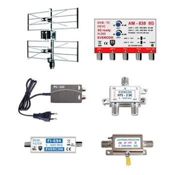EVERCON anténní komplet pro 4 TV KOM-838-101-4-MAX (8594208421139)