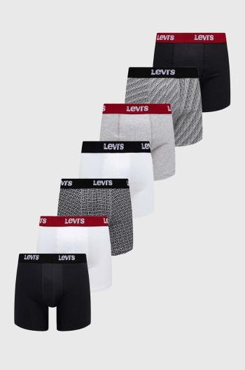 Boxerky Levi's 7-pack pánské, černá barva