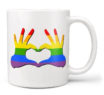 Hrnek LGBT Hands (Náplň hrníčku: Žádná)