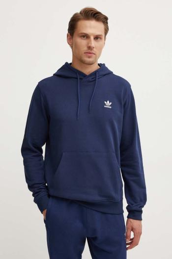 Bavlněná mikina adidas Originals pánská, tmavomodrá barva, s kapucí, s aplikací, IX7668