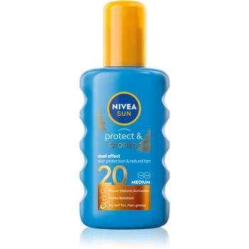 NIVEA SUN Protect & Bronze intenzivní sprej na opalování SPF 20 200 ml