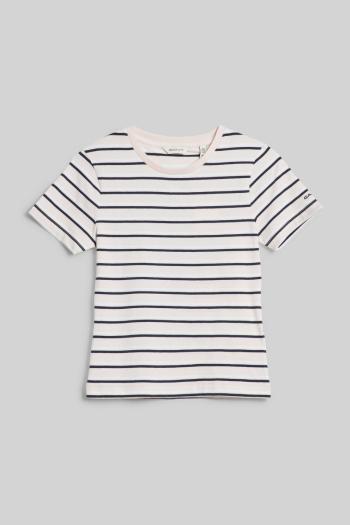 TRIČKO GANT STRIPED T-SHIRT CRYSTAL PINK