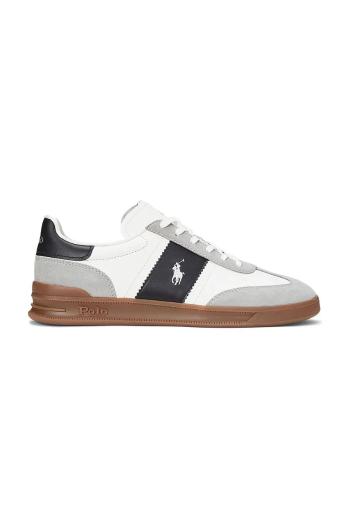 Kožené sneakers boty Polo Ralph Lauren Hrt Aera Pp bílá barva, 809956119002