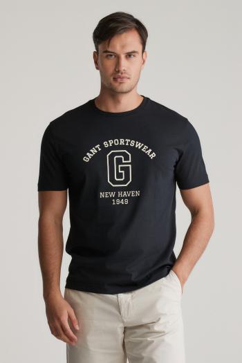 TRIČKO GANT GRAPHIC SS TSHIRT BLACK