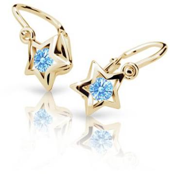 Cutie Jewellery Zlaté dětské náušnice C1942-10-X-1 světle modrá