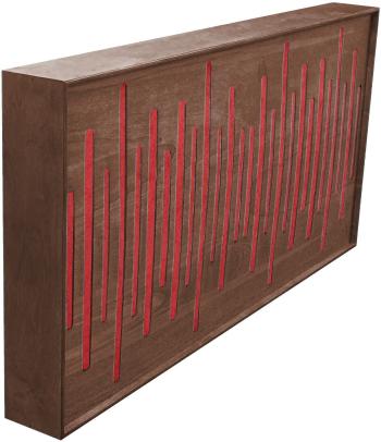 Mega Acoustic FiberExcellentPRO120 Walnut/Red Absorpční dřevěný panel