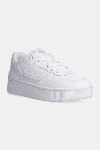 Kožené sneakers boty Lacoste T-Clip Platform bílá barva, 48SFA0046