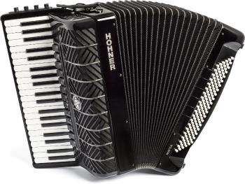 Hohner Mattia IV 120 CR Klávesový akordeon Gun Black/White Key