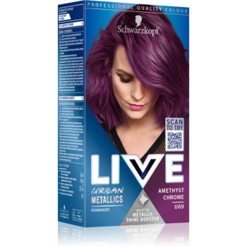 Schwarzkopf LIVE Urban Metallics permanentní barva na vlasy odstín U69 Amethyst Chrome 1 ks