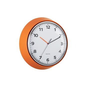 Karlsson 6006OR designové nástěnné hodiny oranžová, pr. 34 cm