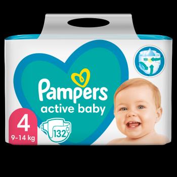 Pampers Active Baby vel. 4 9–14 ks dětské pleny 132 ks