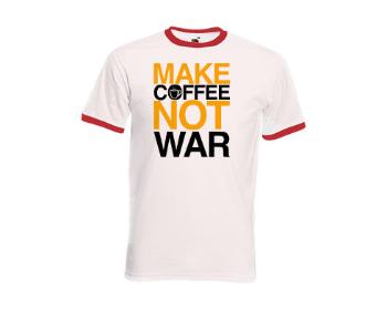Pánské tričko s kontrastními lemy MAKE COFFEE