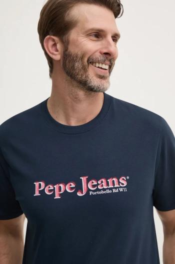 Tričko Pepe Jeans SOMERS TEE tmavomodrá barva, s potiskem, PM509649