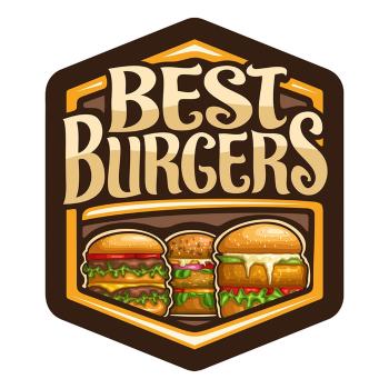 Nástěnná kovová cedule Best Burgers - 38*1*45 cm 6Y5038