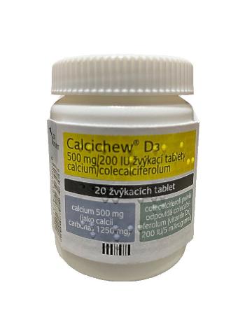 Calcichew D3 500 mg/200 IU 20 žvýkacích tablet