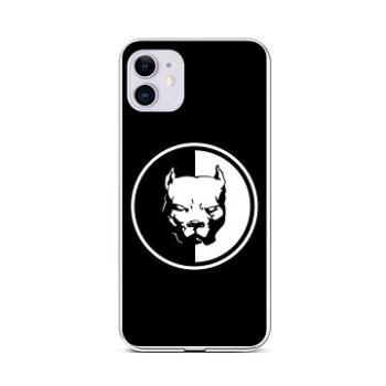 TopQ iPhone 11 silikon Černobílý pitbull 58846 (Sun-58846)